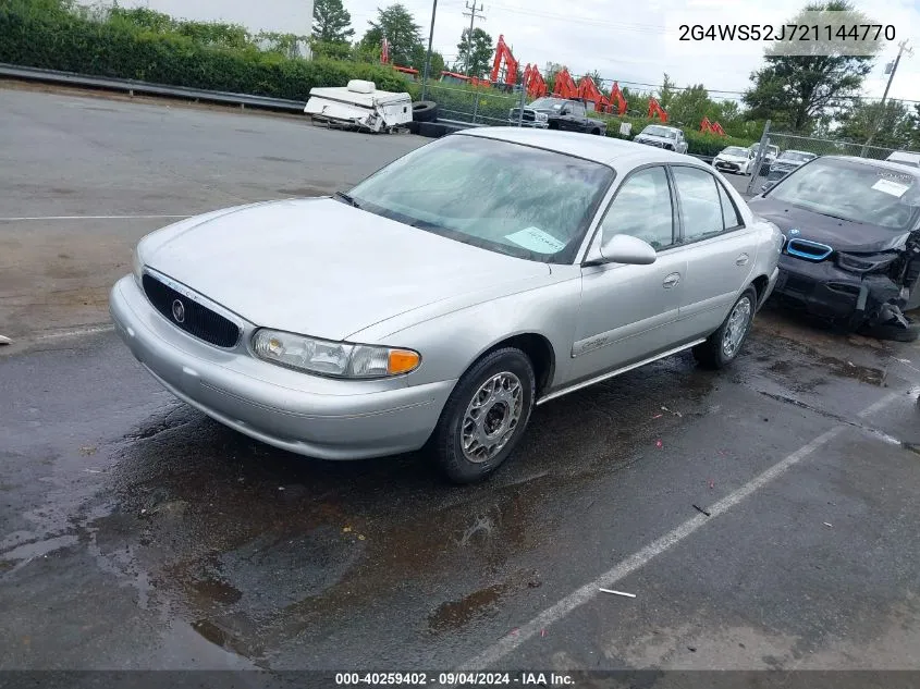 2G4WS52J721144770 2002 Buick Century Custom