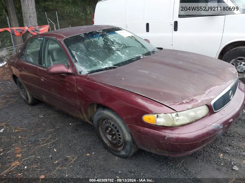 2002 Buick Century Custom VIN: 2G4WS52J921180699 Lot: 40309702