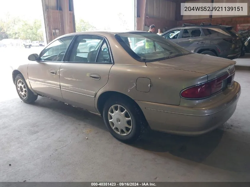 2002 Buick Century Custom VIN: 2G4WS52J921139151 Lot: 40351423