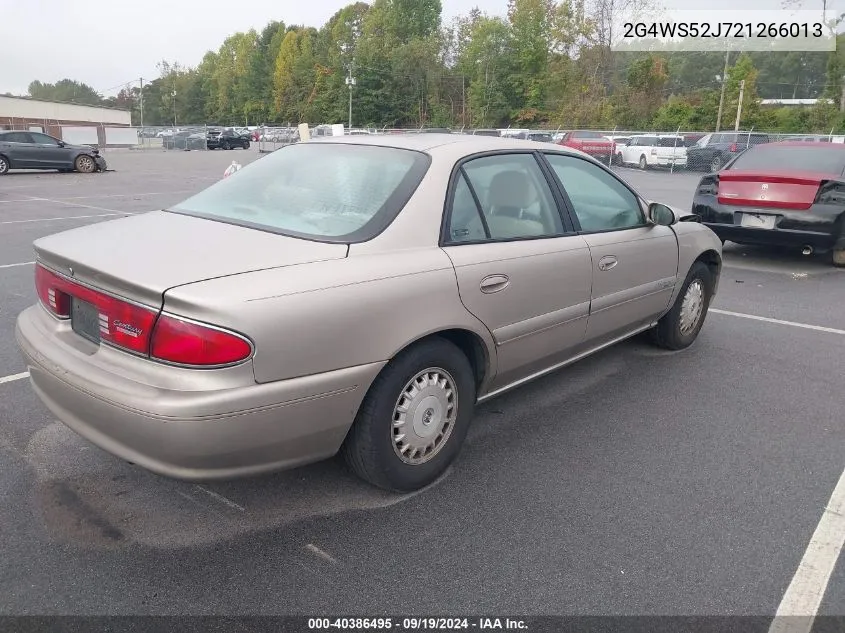 2002 Buick Century Custom VIN: 2G4WS52J721266013 Lot: 40386495