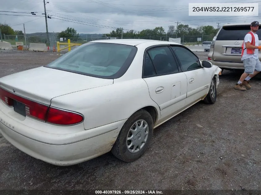 2002 Buick Century Custom VIN: 2G4WS52J221269577 Lot: 40397926