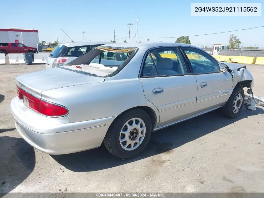 2002 Buick Century Custom VIN: 2G4WS52J921115562 Lot: 40449407