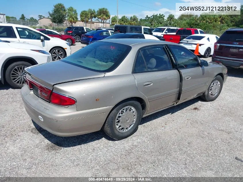 2002 Buick Century Custom VIN: 2G4WS52J121221312 Lot: 40474649