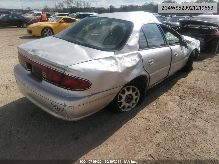 2002 Buick Century Custom VIN: 2G4WS52J921219663 Lot: 40716420