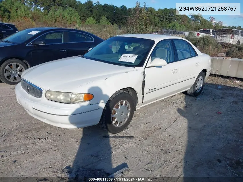 2002 Buick Century Custom VIN: 2G4WS52J721258767 Lot: 40811359