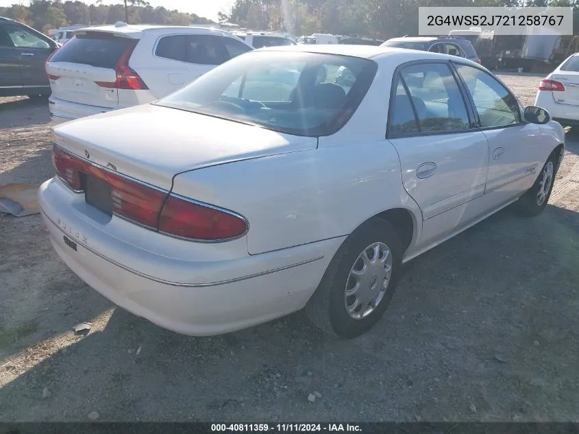 2002 Buick Century Custom VIN: 2G4WS52J721258767 Lot: 40811359