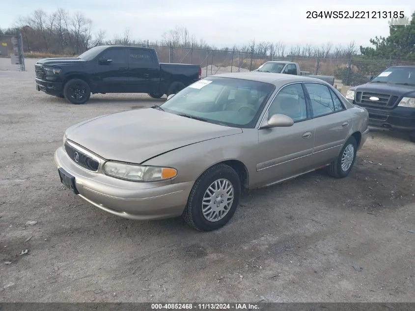 2002 Buick Century Custom VIN: 2G4WS52J221213185 Lot: 40852468