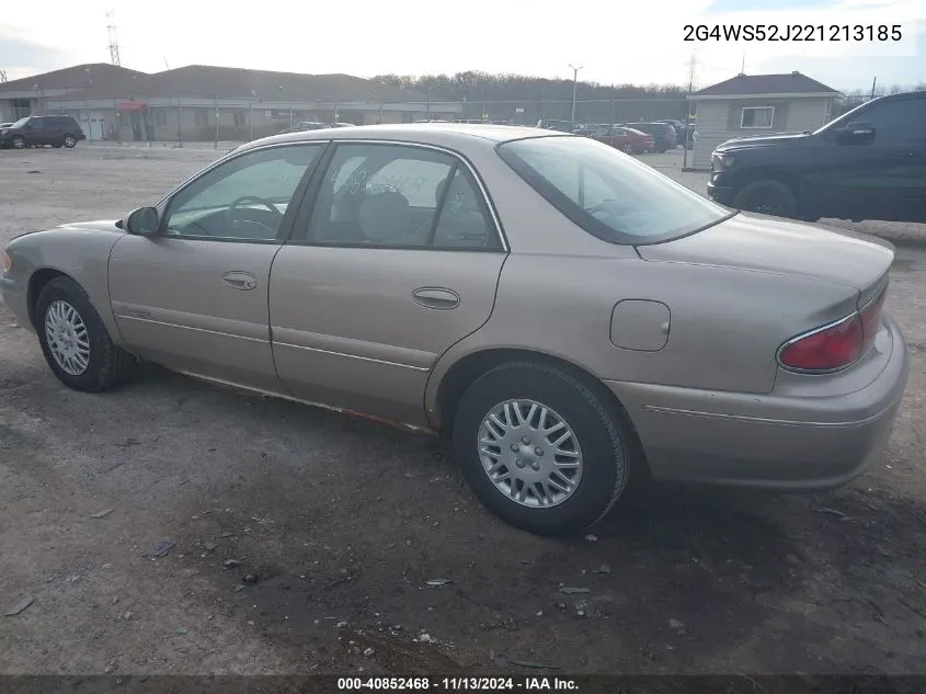 2002 Buick Century Custom VIN: 2G4WS52J221213185 Lot: 40852468