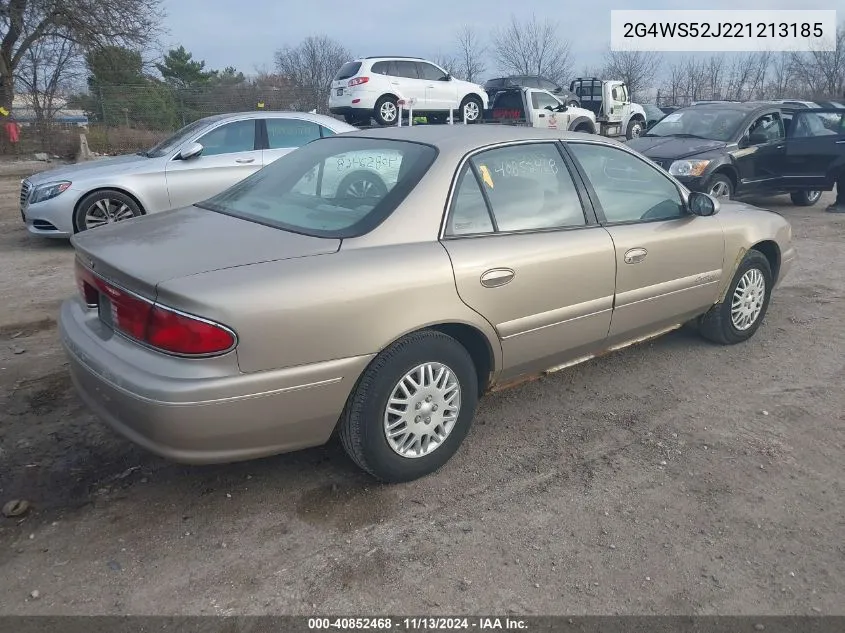 2002 Buick Century Custom VIN: 2G4WS52J221213185 Lot: 40852468