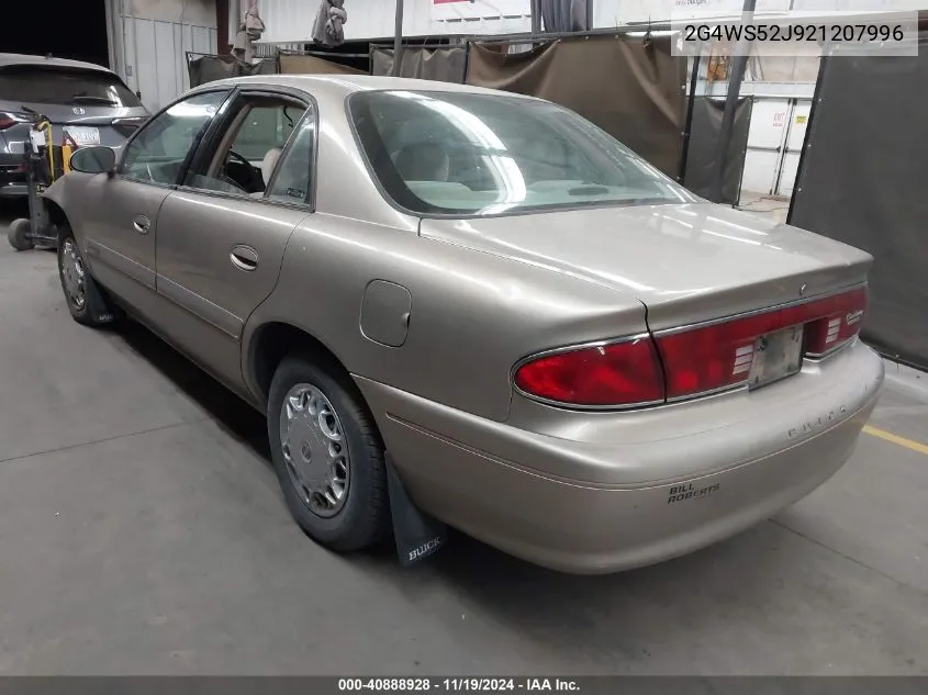 2002 Buick Century Custom VIN: 2G4WS52J921207996 Lot: 40888928