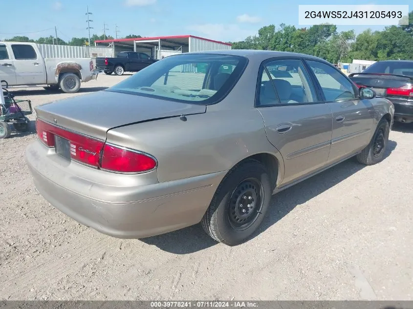 2003 Buick Century Custom VIN: 2G4WS52J431205493 Lot: 39778241