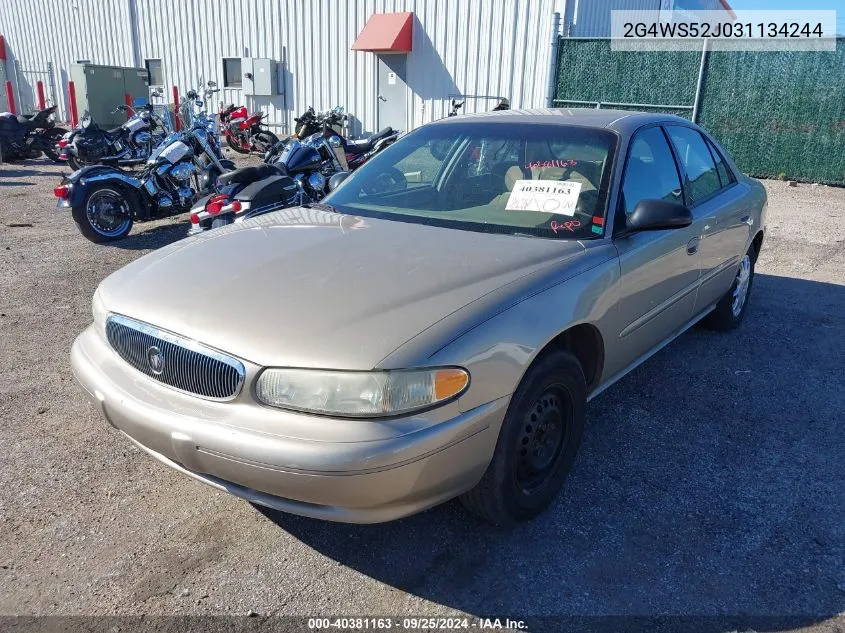 2003 Buick Century Custom VIN: 2G4WS52J031134244 Lot: 40381163