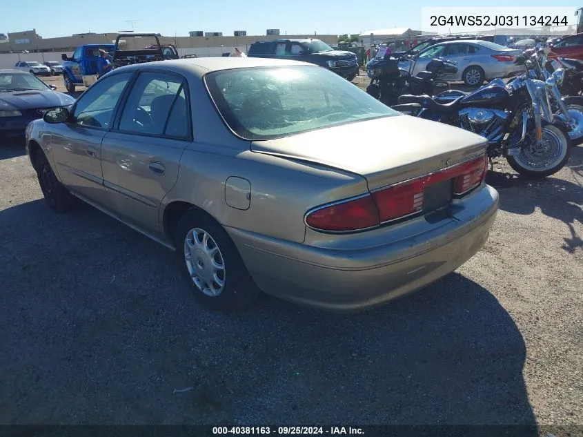 2003 Buick Century Custom VIN: 2G4WS52J031134244 Lot: 40381163