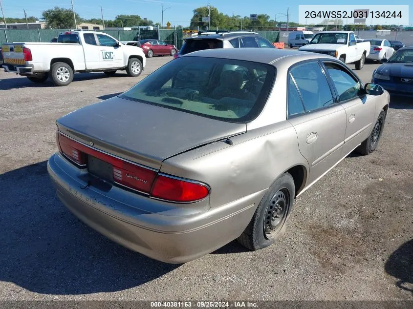 2003 Buick Century Custom VIN: 2G4WS52J031134244 Lot: 40381163