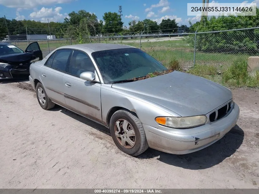 2003 Buick Century Custom VIN: 2G4WS55J331146626 Lot: 40395274