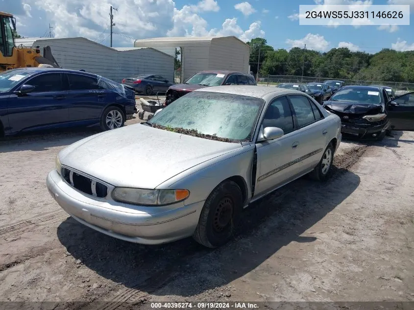 2003 Buick Century Custom VIN: 2G4WS55J331146626 Lot: 40395274