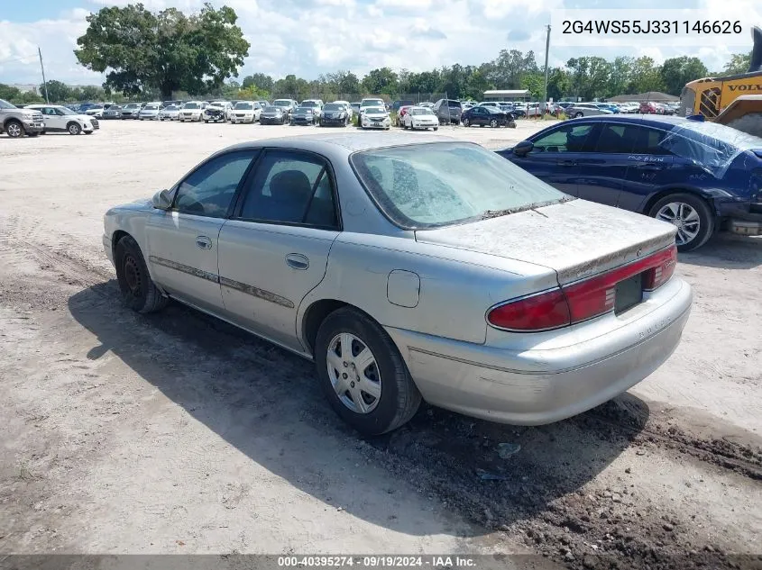 2003 Buick Century Custom VIN: 2G4WS55J331146626 Lot: 40395274