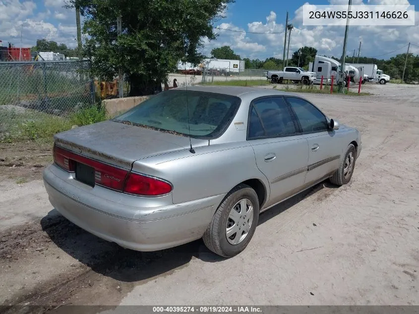 2003 Buick Century Custom VIN: 2G4WS55J331146626 Lot: 40395274