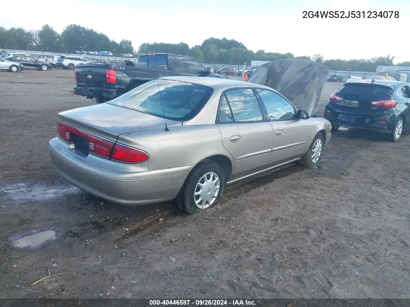 2003 Buick Century Custom VIN: 2G4WS52J531234078 Lot: 40446587