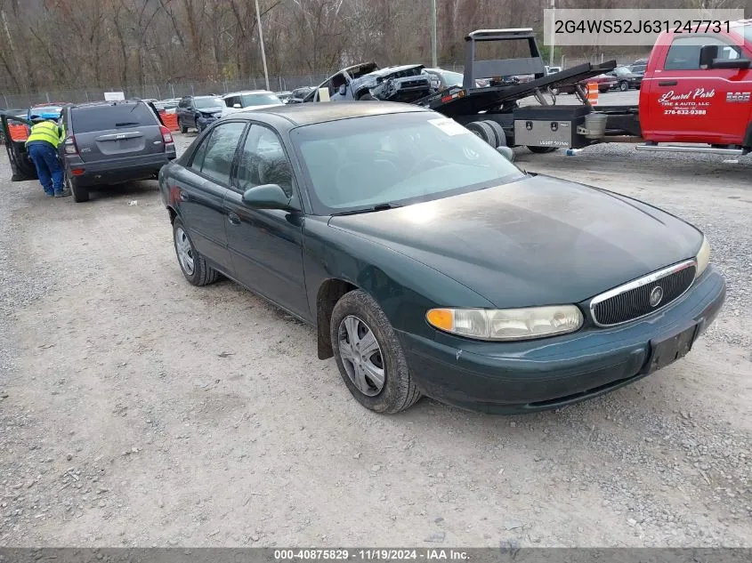 2003 Buick Century Custom VIN: 2G4WS52J631247731 Lot: 40875829