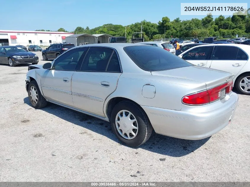 2004 Buick Century VIN: 2G4WS52J141178626 Lot: 39538466