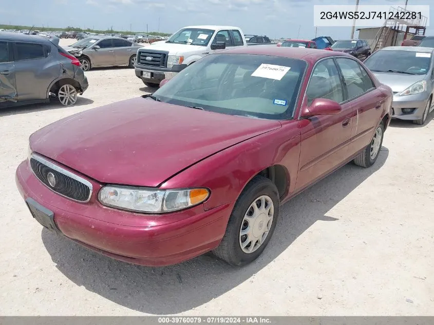 2004 Buick Century VIN: 2G4WS52J741242281 Lot: 39760079