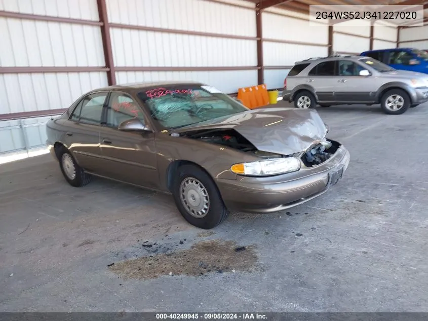 2G4WS52J341227020 2004 Buick Century