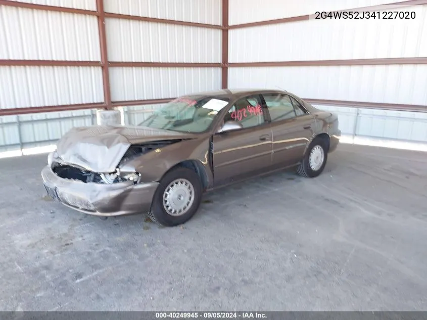 2004 Buick Century VIN: 2G4WS52J341227020 Lot: 40249945