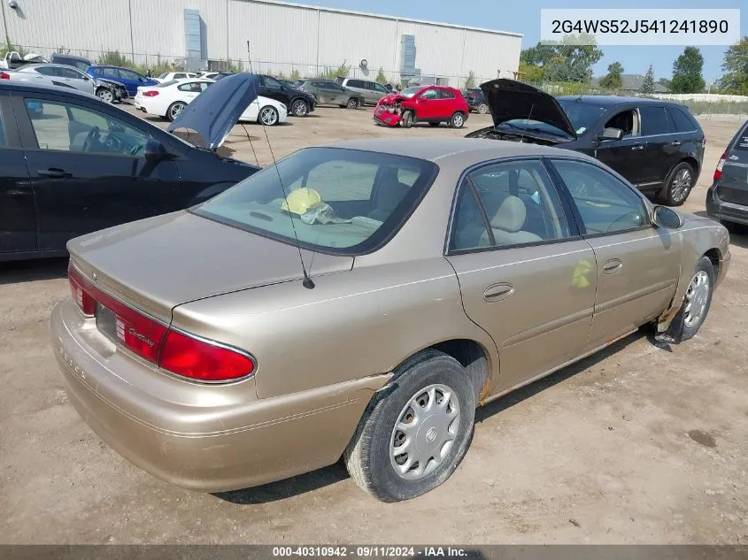 2004 Buick Century VIN: 2G4WS52J541241890 Lot: 40310942