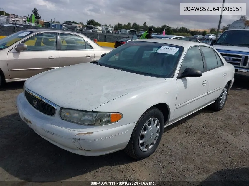 2004 Buick Century VIN: 2G4WS52J641205951 Lot: 40347111