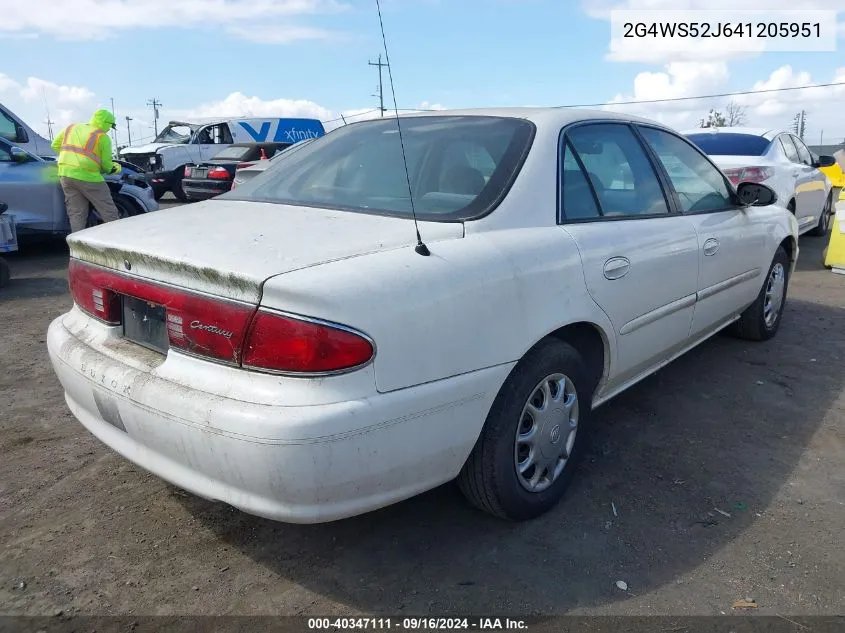 2004 Buick Century VIN: 2G4WS52J641205951 Lot: 40347111