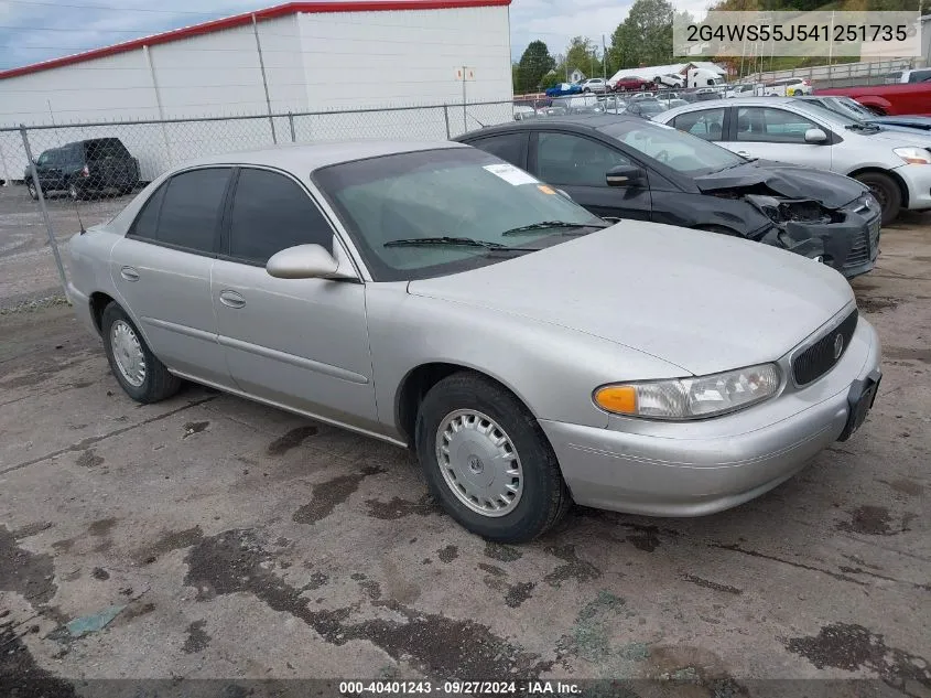 2004 Buick Century VIN: 2G4WS55J541251735 Lot: 40401243