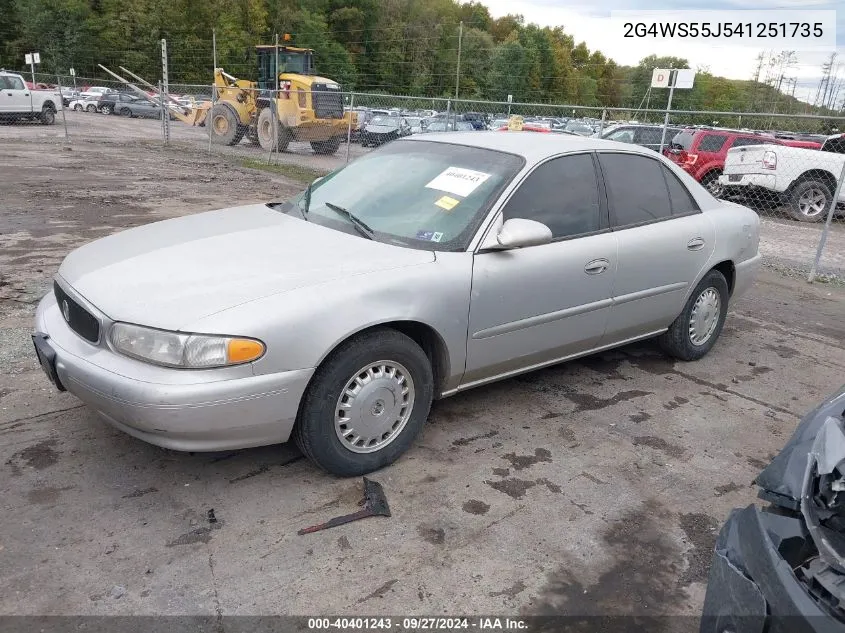 2004 Buick Century VIN: 2G4WS55J541251735 Lot: 40401243