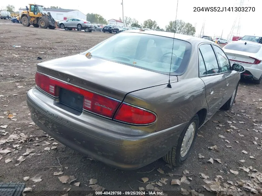 2004 Buick Century VIN: 2G4WS52J141303270 Lot: 40429758