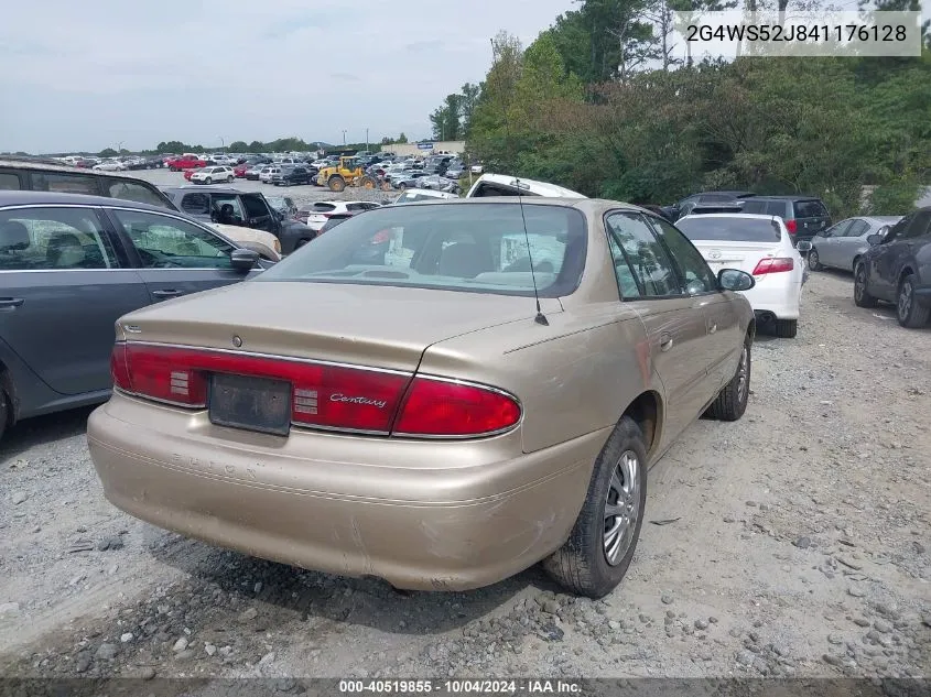 2004 Buick Century VIN: 2G4WS52J841176128 Lot: 40519855