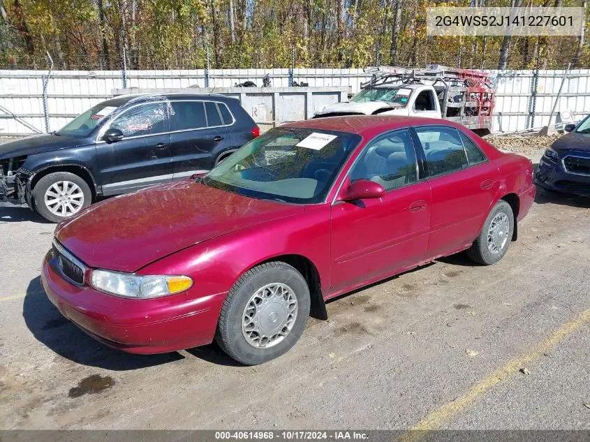 2004 Buick Century Custom VIN: 2G4WS52J141227601 Lot: 40614968