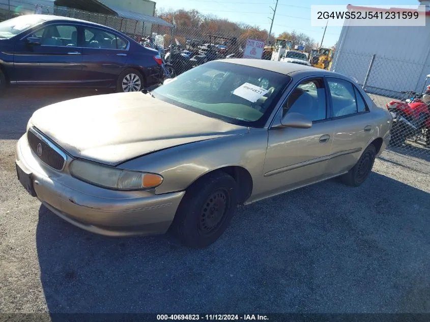 2004 Buick Century VIN: 2G4WS52J541231599 Lot: 40694823