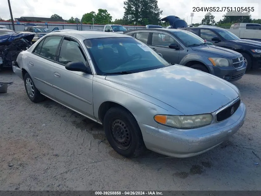 2005 Buick Century VIN: 2G4WS52J751105455 Lot: 39258858