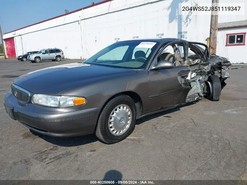 2G4WS52J851119347 2005 Buick Century