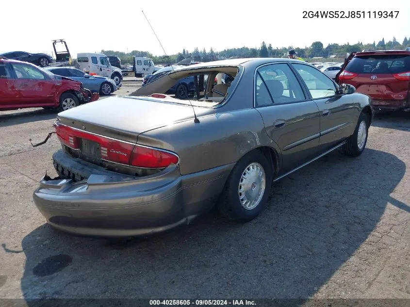 2G4WS52J851119347 2005 Buick Century