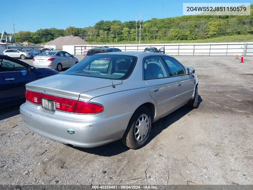 2G4WS52J851150579 2005 Buick Century