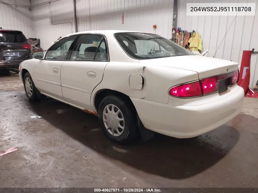 2005 Buick Century VIN: 2G4WS52J951118708 Lot: 40627571