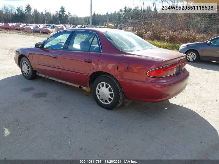 2005 Buick Century VIN: 2G4WS52J551118608 Lot: 40911787