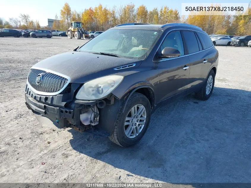 2008 Buick Enclave Cx VIN: 5GAER137X8J218450 Lot: 12117685