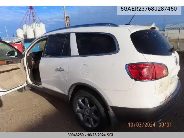 2008 Buick Enclave Cxl VIN: 5GAER23768J287450 Lot: 30048250