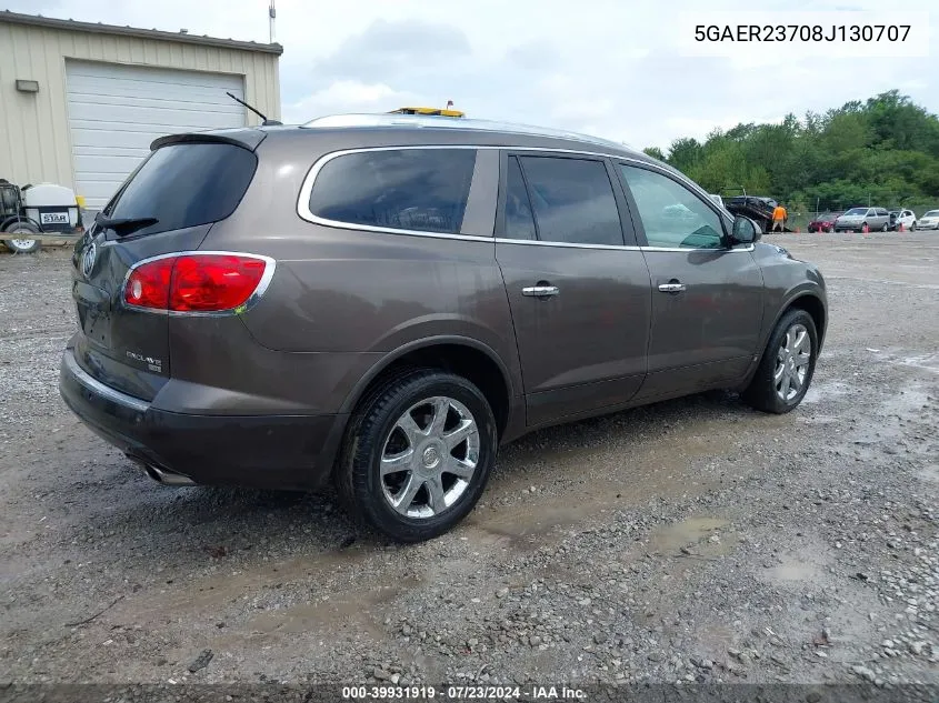 2008 Buick Enclave Cxl VIN: 5GAER23708J130707 Lot: 39931919