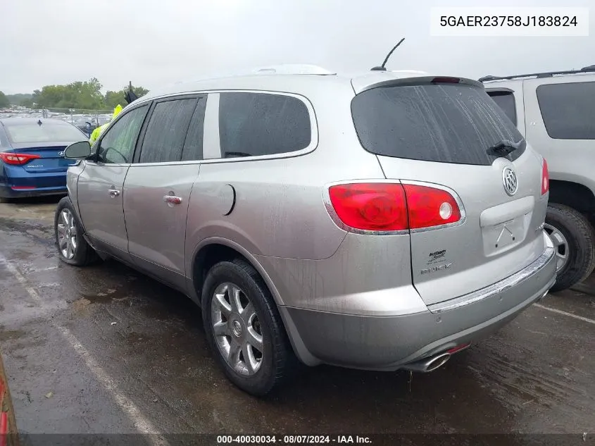 2008 Buick Enclave Cxl VIN: 5GAER23758J183824 Lot: 40030034