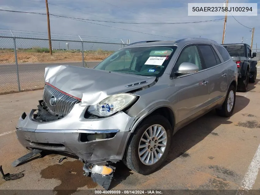 5GAER23758J100294 2008 Buick Enclave Cxl