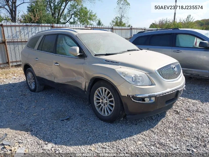 2008 Buick Enclave Cxl VIN: 5GAEV23718J235574 Lot: 40285137