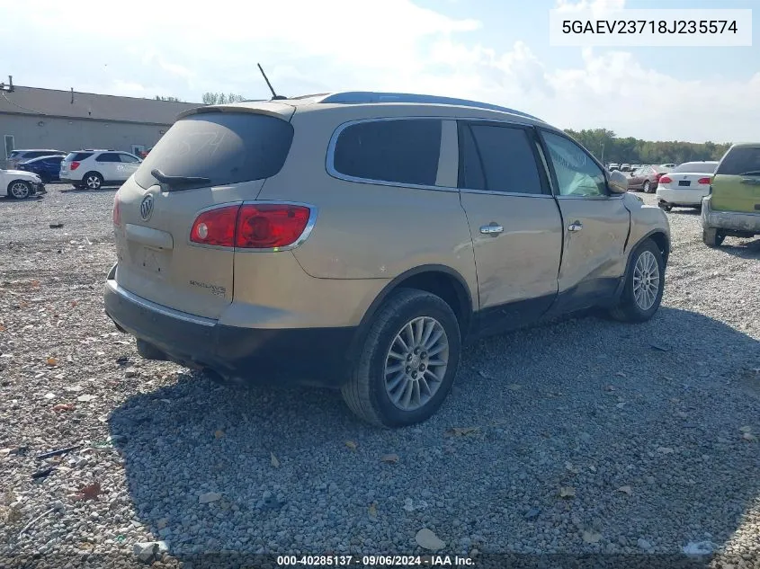 2008 Buick Enclave Cxl VIN: 5GAEV23718J235574 Lot: 40285137